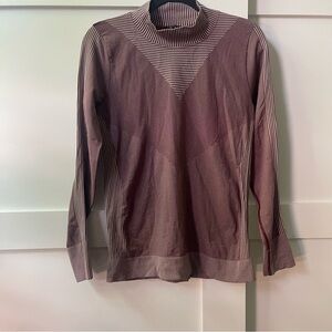 Zella Burgundy Striped Top